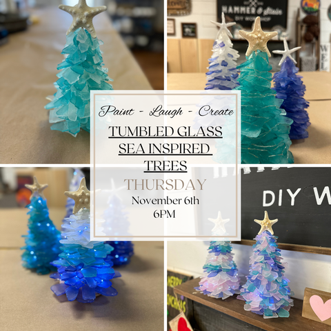 TUMBLED GLASS SEA TREES STONE CREEK-NOV 6TH,6PM