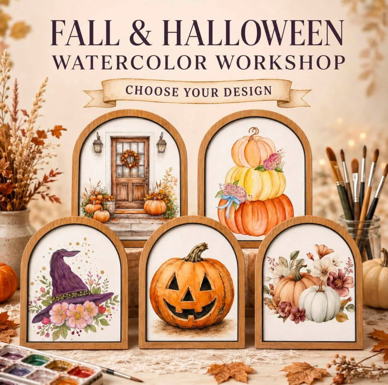 FALL HALLOWEEN WATERCOLORS-SEP 4TH,6PM