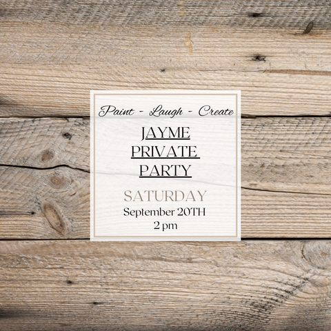 JAYME PRIVATE EVENT-SEP 20TH,2PM