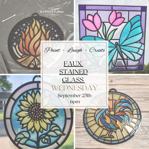FAUX STAINED GLASS-SEP 25TH,6PM