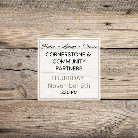 CORNERSTONE & COMMUNITY PARTNERS-NOV 5TH,5:30PM